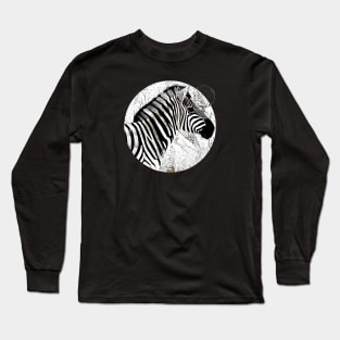 Zebra with postmark Long Sleeve T-Shirt